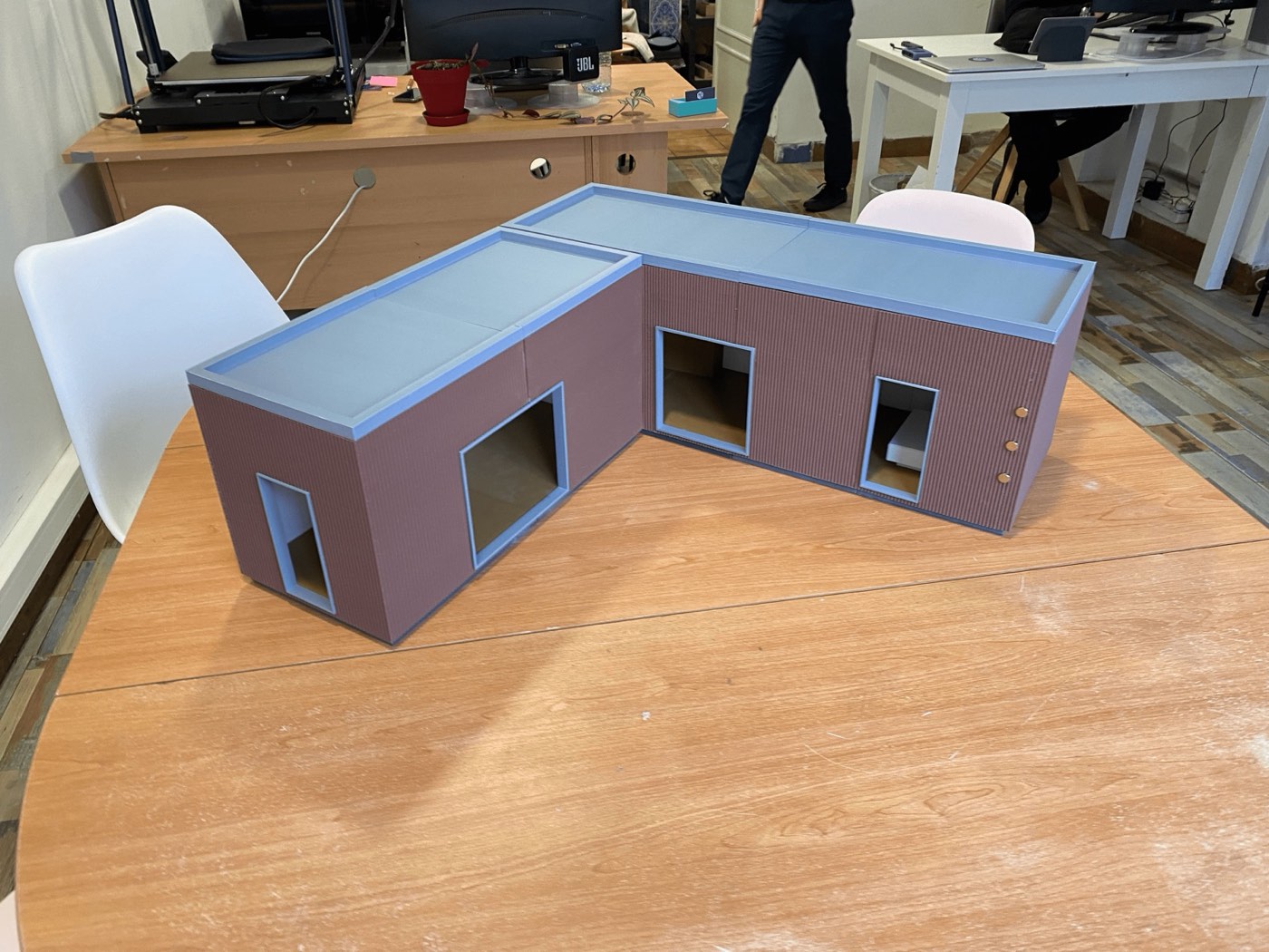 Maquette complète imprimée en 3D de la tiny house Natibox Twin XL